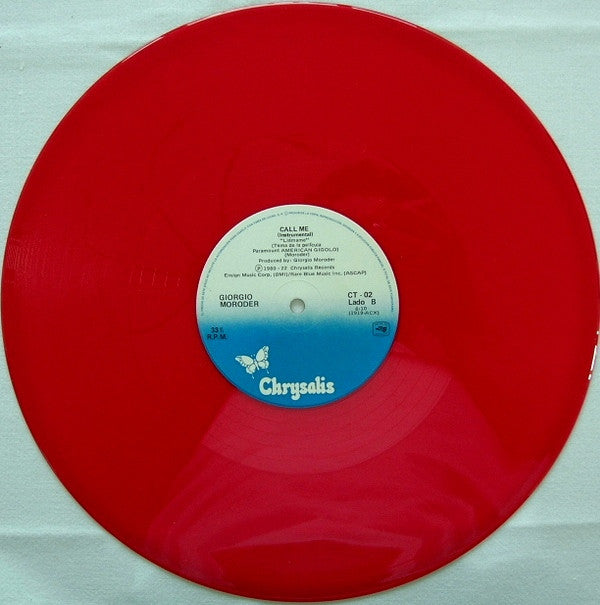 Blondie & Giorgio Moroder : Call Me (12", Single, Red)