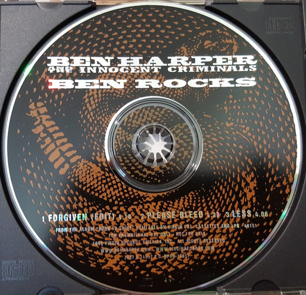 Ben Harper And The Innocent Criminals* : Ben Rocks (CD, Promo, Smplr)