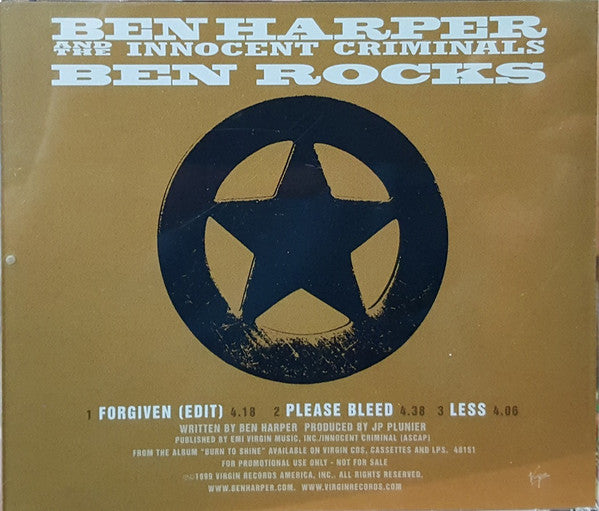 Ben Harper And The Innocent Criminals* : Ben Rocks (CD, Promo, Smplr)