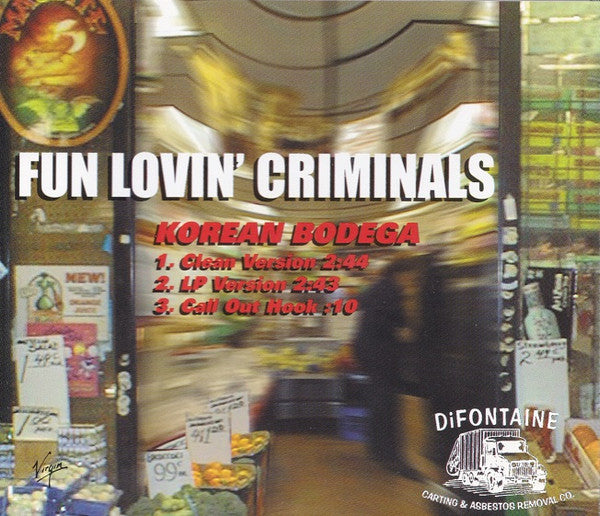 Fun Lovin' Criminals : Korean Bodega (CD, Single, Promo)