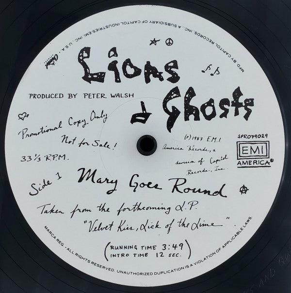 Lions & Ghosts : Mary Goes Round (12", Promo)