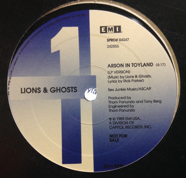 Lions & Ghosts : Arson In Toyland (12", Promo)