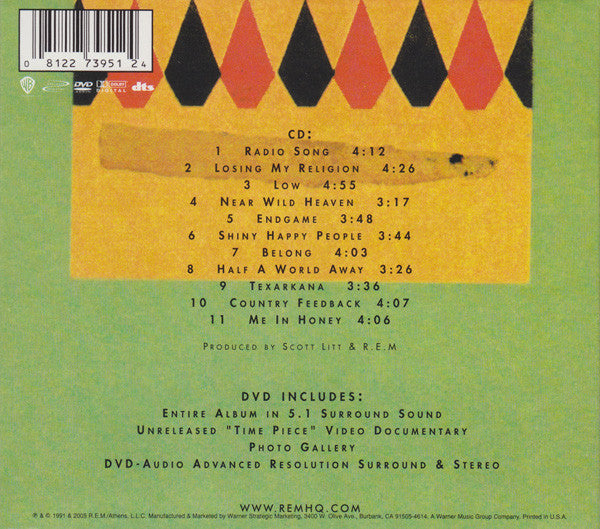 R.E.M. : Out Of Time (CD, Album, RE + DVD-V, Album, RM, Multichannel, NT)