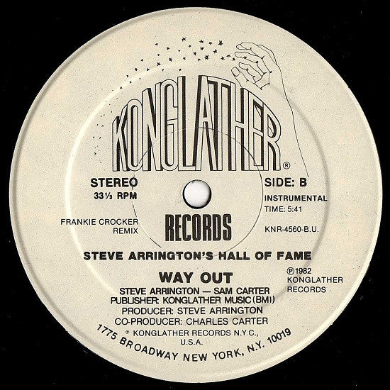 Steve Arrington's Hall Of Fame : Way Out (12")