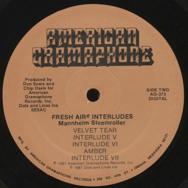 Mannheim Steamroller : Fresh Aire Interludes (LP, Comp)
