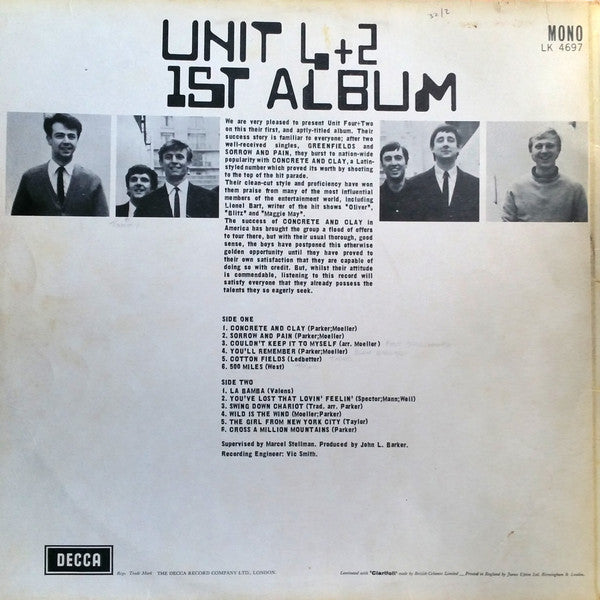 Unit Four Plus Two : 1st Album (LP, Album, Mono)