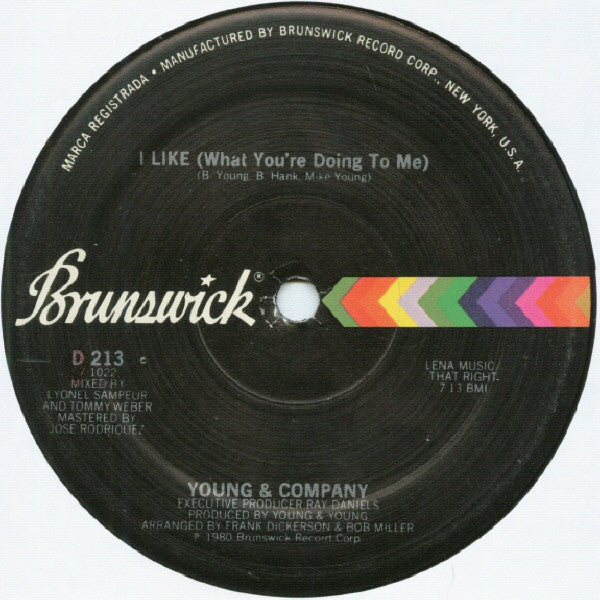 Young & Company : I Like (What You're Doing To Me) (12")