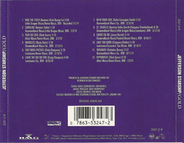 Jefferson Starship : Gold (CD, Comp, RE, RM)