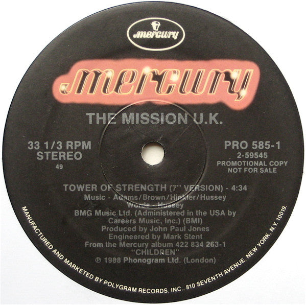 The Mission : Tower Of Strength (12", Single, Promo)