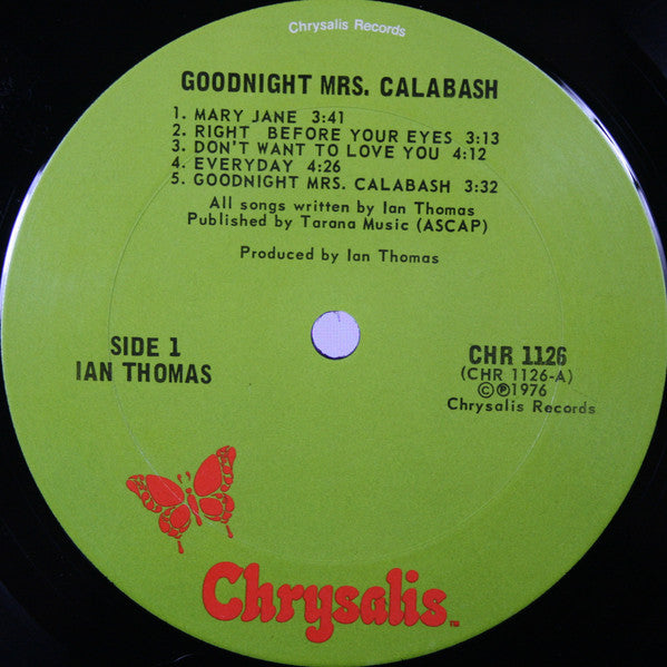 Ian Thomas Band : Goodnight Mrs. Calabash (LP, Album)