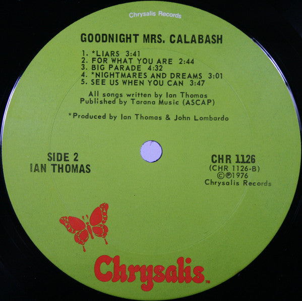 Ian Thomas Band : Goodnight Mrs. Calabash (LP, Album)