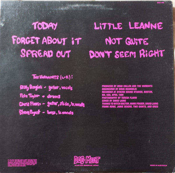 The Varmints : Spread Out (12", MiniAlbum)