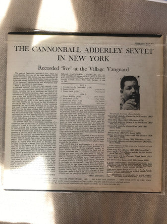 Cannonball Adderley Sextet : In New York (LP, Album, Mono)