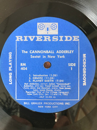Cannonball Adderley Sextet : In New York (LP, Album, Mono)