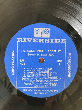 Cannonball Adderley Sextet : In New York (LP, Album, Mono)