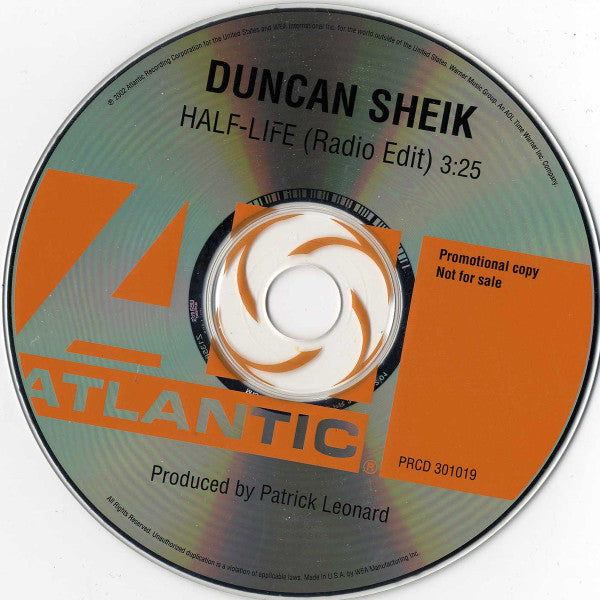 Duncan Sheik : Half-Life (CD, Single, Promo)