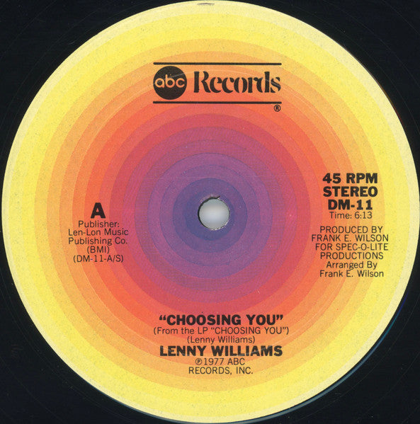 Lenny Williams : Choosing You (12")