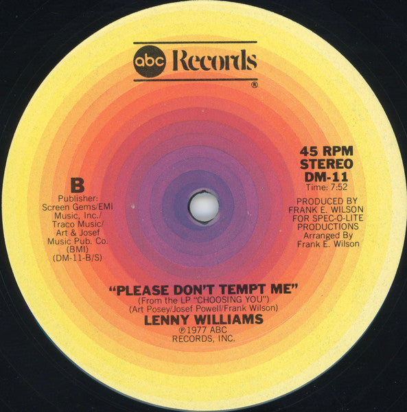 Lenny Williams : Choosing You (12")