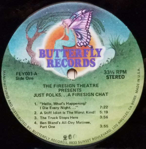 The Firesign Theatre : Just Folks... A Firesign Chat (LP, Album)