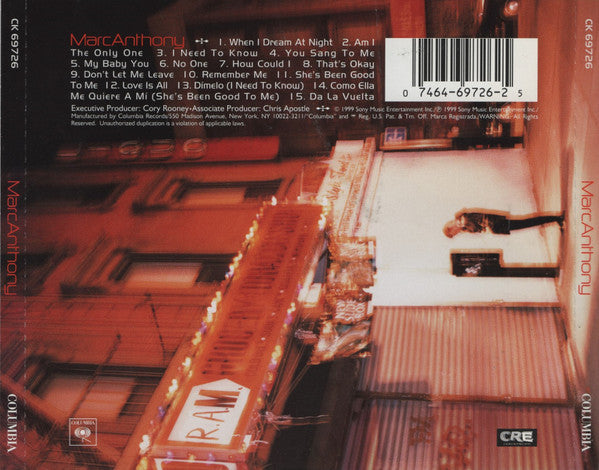 Marc Anthony : Marc Anthony (CD, Album)