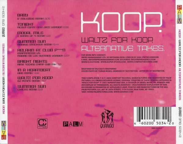 Koop : Waltz For Koop. Alternative Takes. (CD, Album, Comp)