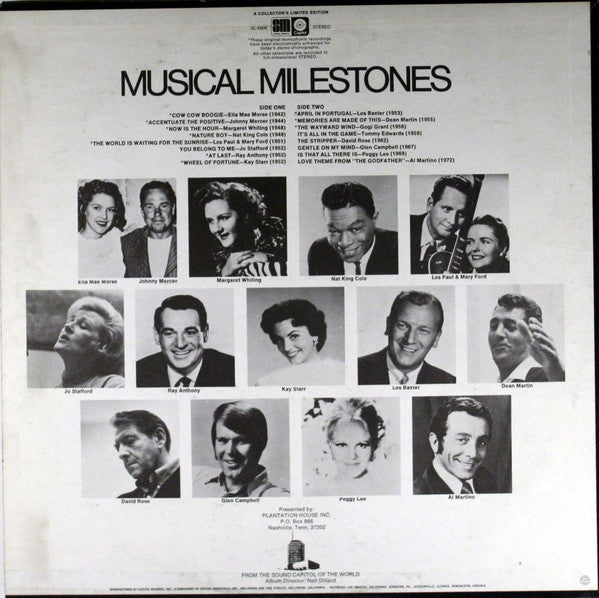 Various : Musical Milestones (LP, Comp)