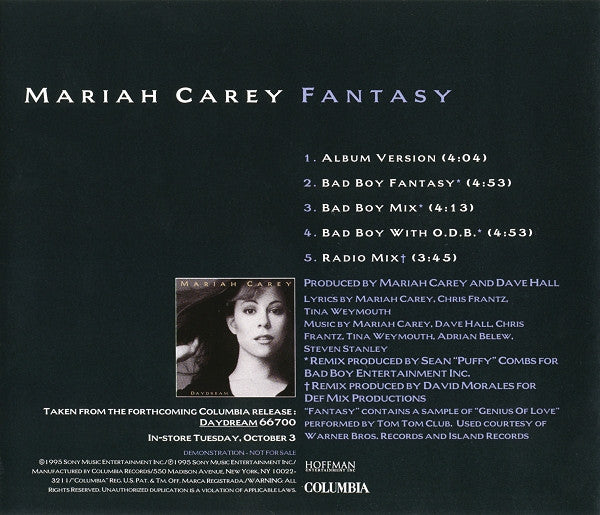 Mariah Carey : Fantasy (CD, Single, Promo)