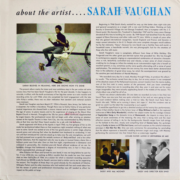 Sarah Vaughan : Great Songs From Hit Shows (2xLP, Album, Mono, Gat)