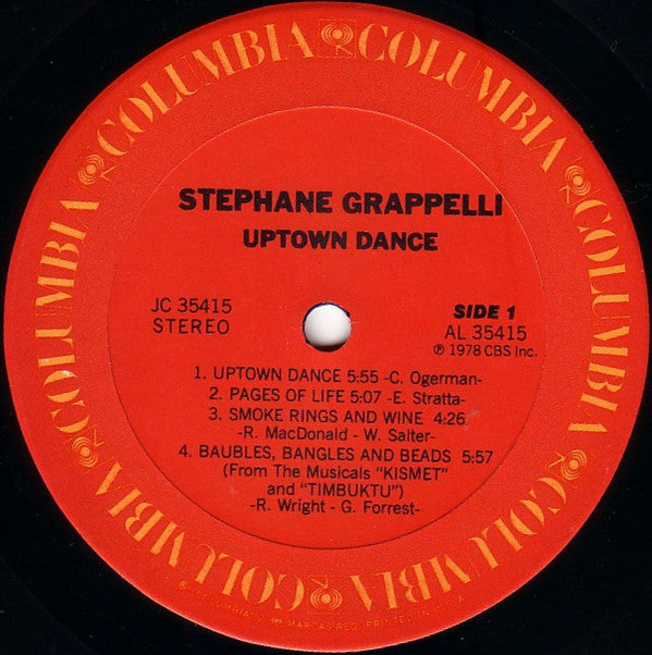 Stéphane Grappelli : Uptown Dance (LP, Album)