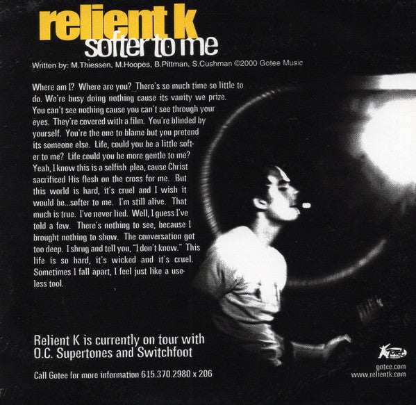 Relient K : Softer To Me (CD, Single, Promo)