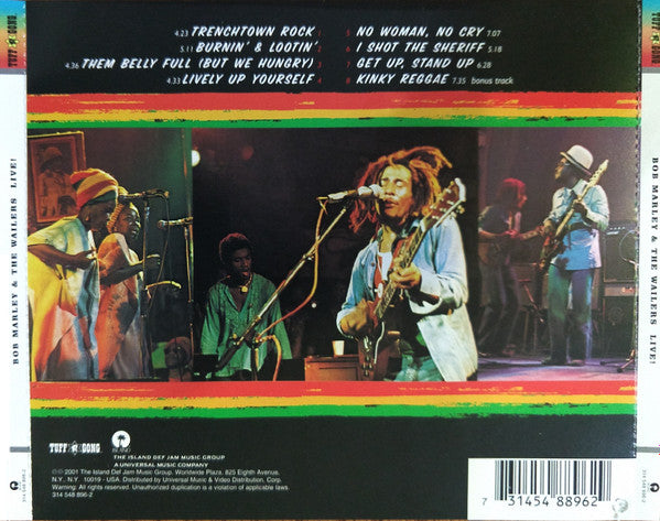 Bob Marley & The Wailers : Live! (CD, Album, RE, RM)