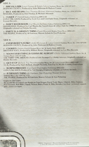 Various : Sunbar Productions, Inc. Presents Disco-Funk (LP, Comp)
