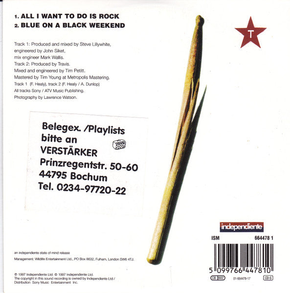 Travis : All I Want To Do Is Rock (CD, Single)