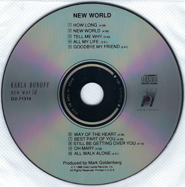 Karla Bonoff : New World (CD, Album)