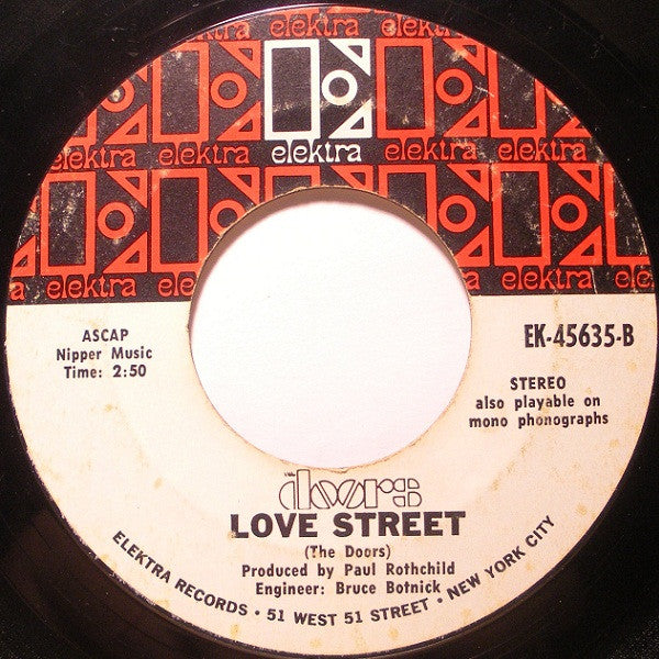 The Doors : Hello, I Love You  (7", Single, Pit)