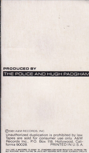 The Police : Ghost In The Machine (Cass, Album, Dol)