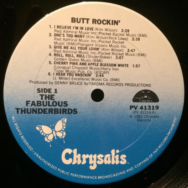 The Fabulous Thunderbirds : Butt Rockin' (LP, Album, RE, Car)