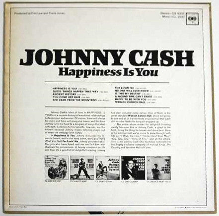 Johnny Cash : Happiness Is You (LP, Album)