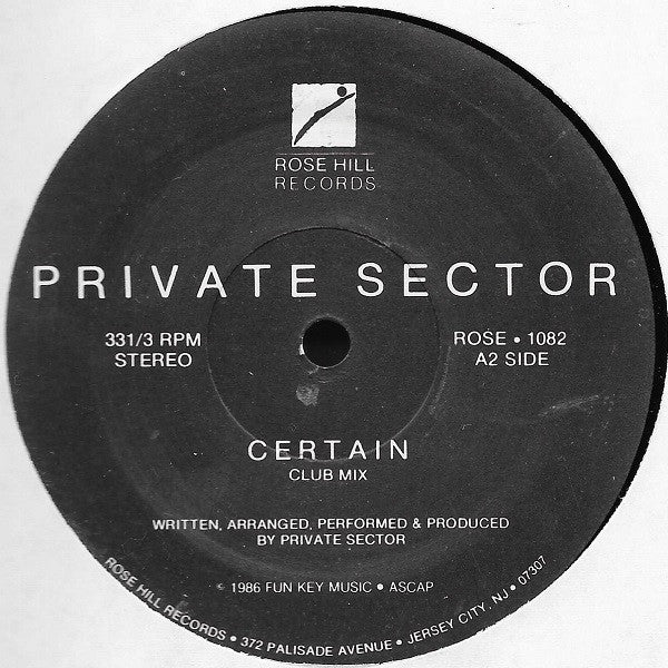 Private Sector : Wish I Could Be As Certain (12")