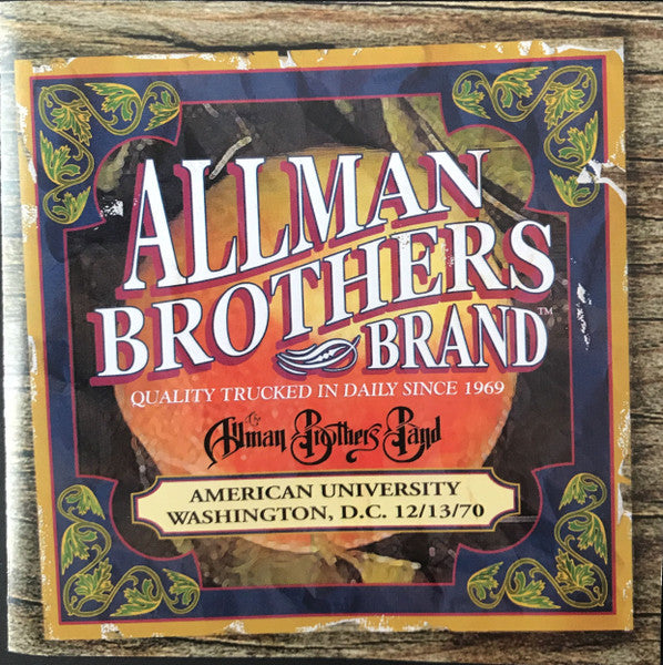 The Allman Brothers Band : American University Washington, D.C. 12/13/70 (CD, Album, RE)