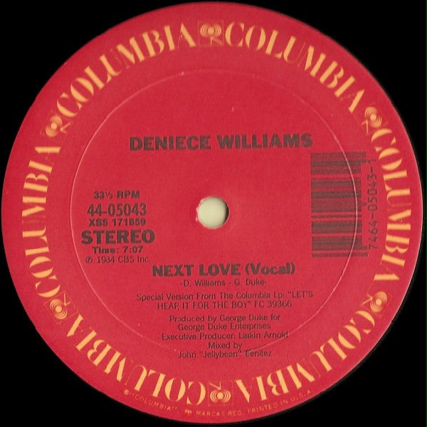 Deniece Williams : Next Love (12", Single)
