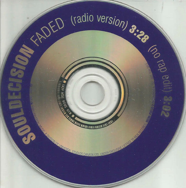 soulDecision : Faded (CD, Single, Promo)