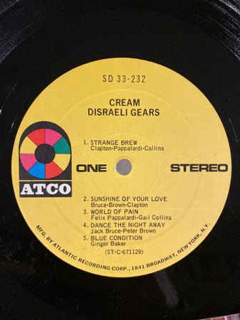 Cream (2) : Disraeli Gears (LP, Album, RP, CT )