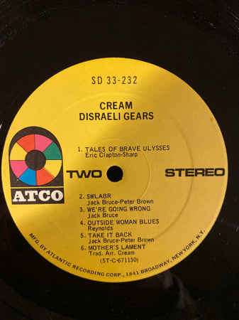 Cream (2) : Disraeli Gears (LP, Album, RP, CT )