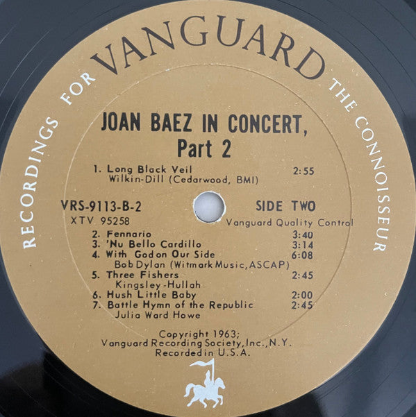 Joan Baez : In Concert Part 2 (LP, Album, Mono, Gol)