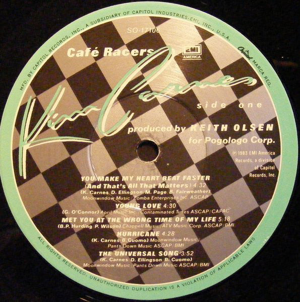 Kim Carnes : Café Racers (LP, Album, Jac)