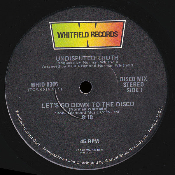 Undisputed Truth* : Let's Go Down To The Disco / You + Me + Love (12")