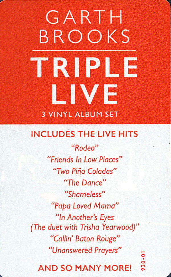 Garth Brooks : Triple Live (3xLP, Album, "7-)