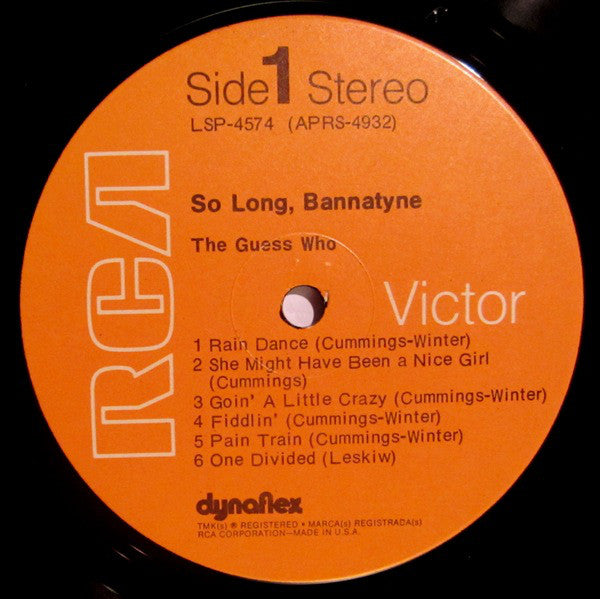 The Guess Who : So Long, Bannatyne (LP, Album, Roc)