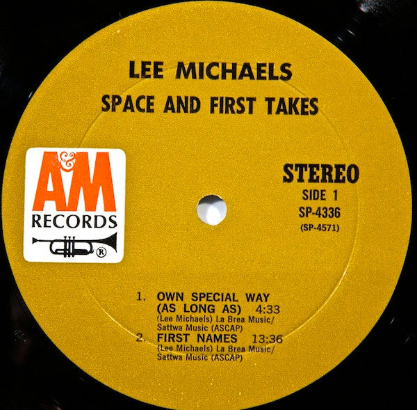 Lee Michaels : Space And First Takes (LP, Album, Mon)